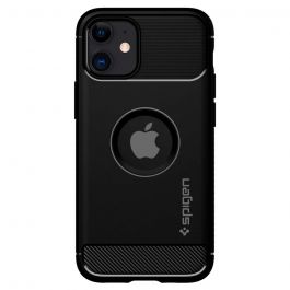 Черен кейс от Spigen - Rugged Armor за iPhone 12 mini